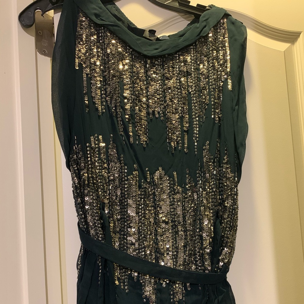 Green mini dress